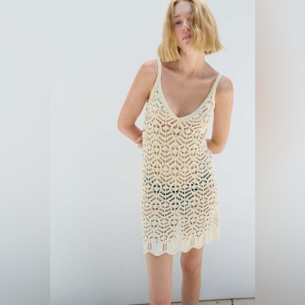 Zara Textured Knit Mini Dress